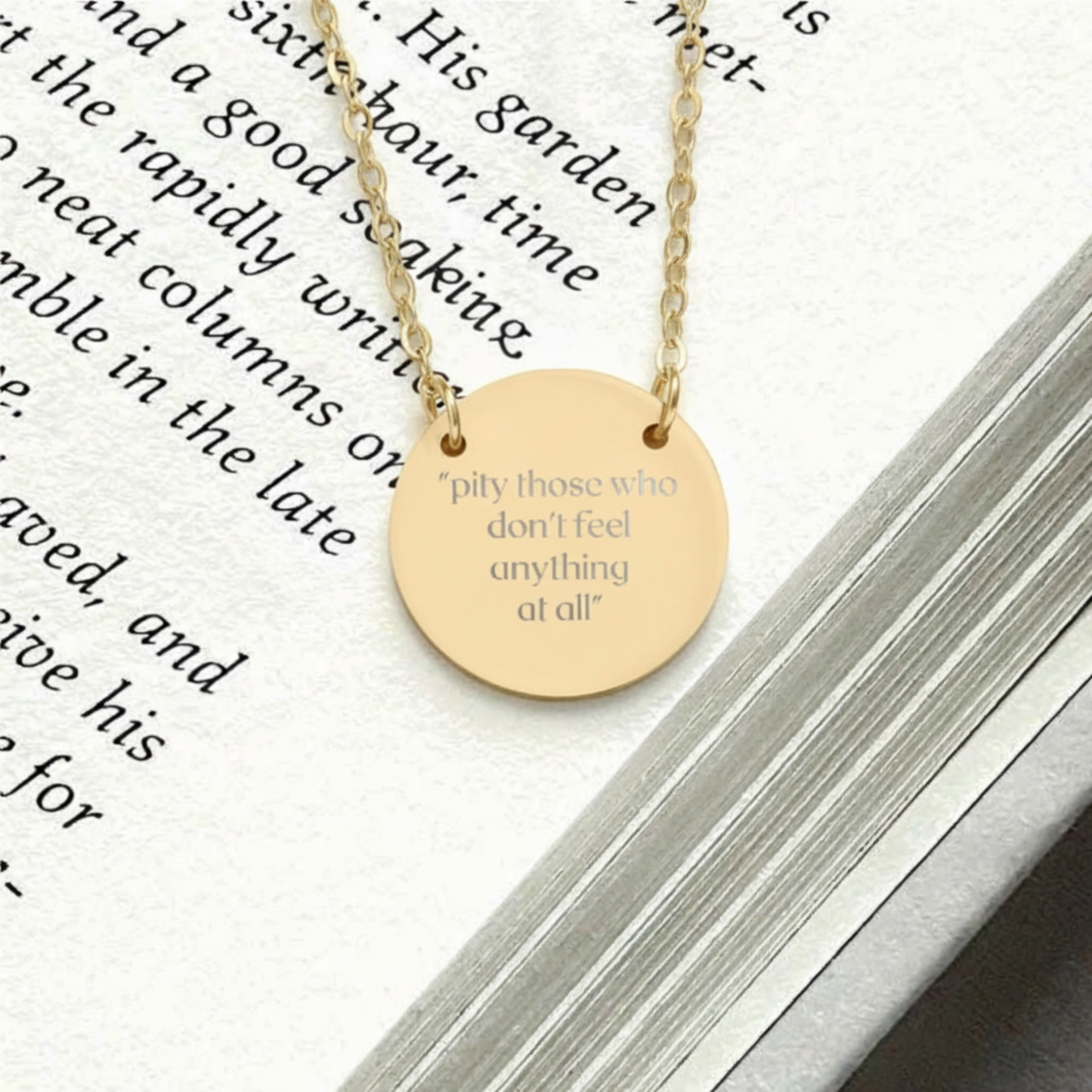 Pity Those Who Feel Circle Necklace