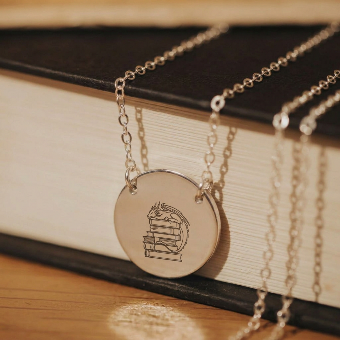 Literary Dragon Hoard Circle Necklac