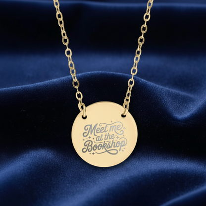 Meet Me at the Bookshop Circle Necklace