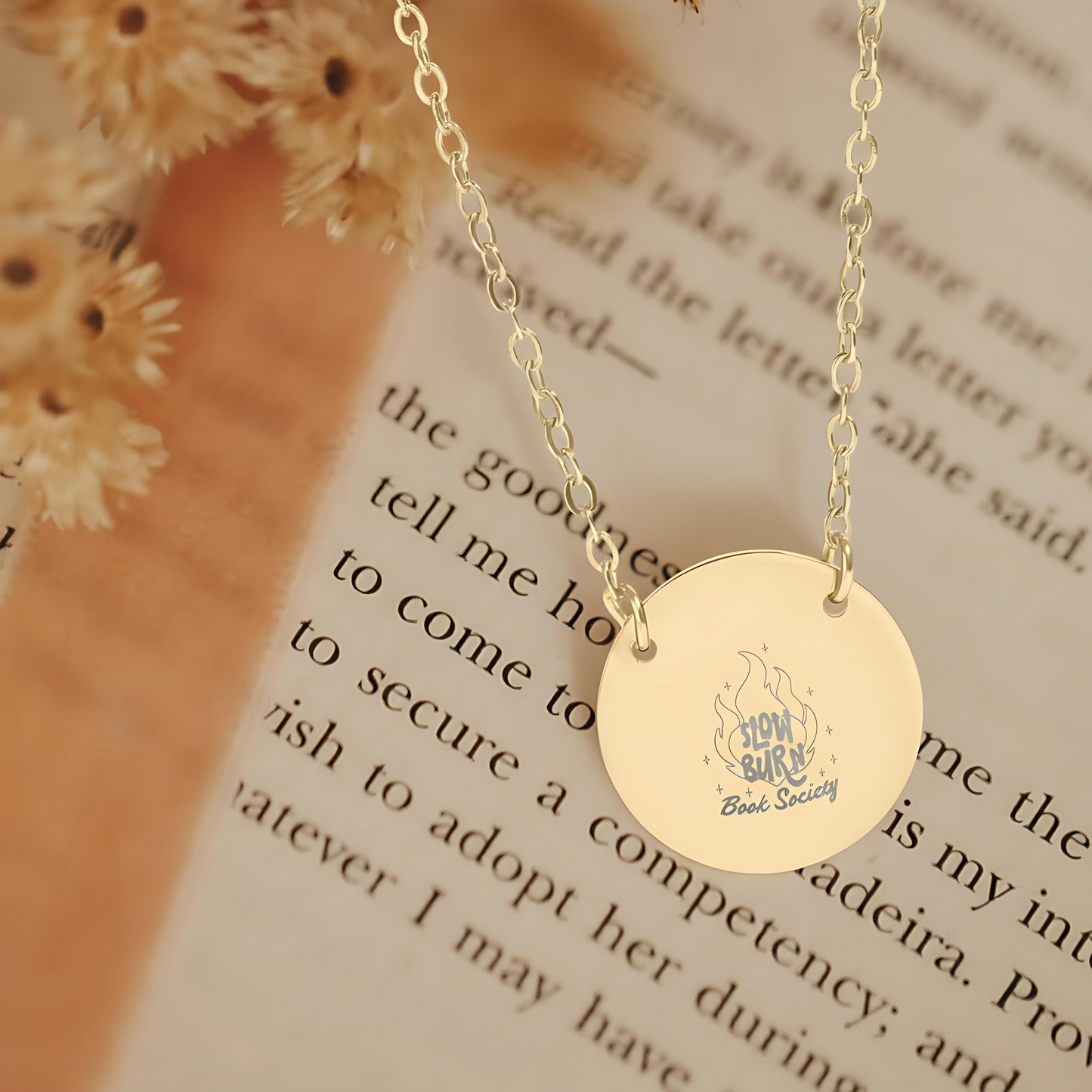 Slow Burn Book Society Circle Necklace - MagicMerchEmporium