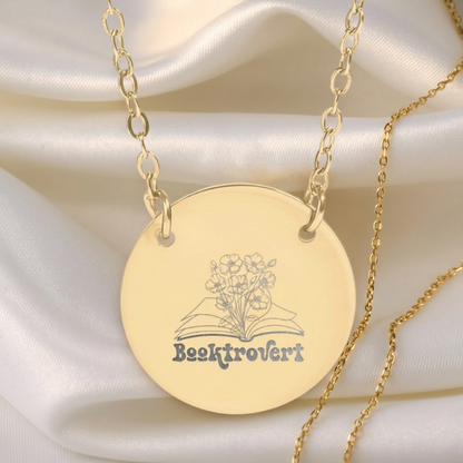 Booktrovert Floral Circle Necklace