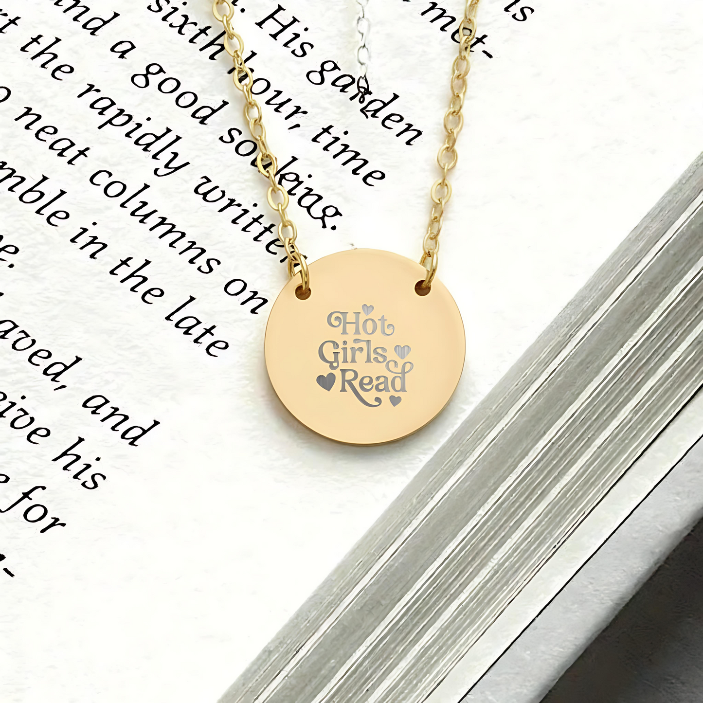 Hot Girls Read Circle Necklace