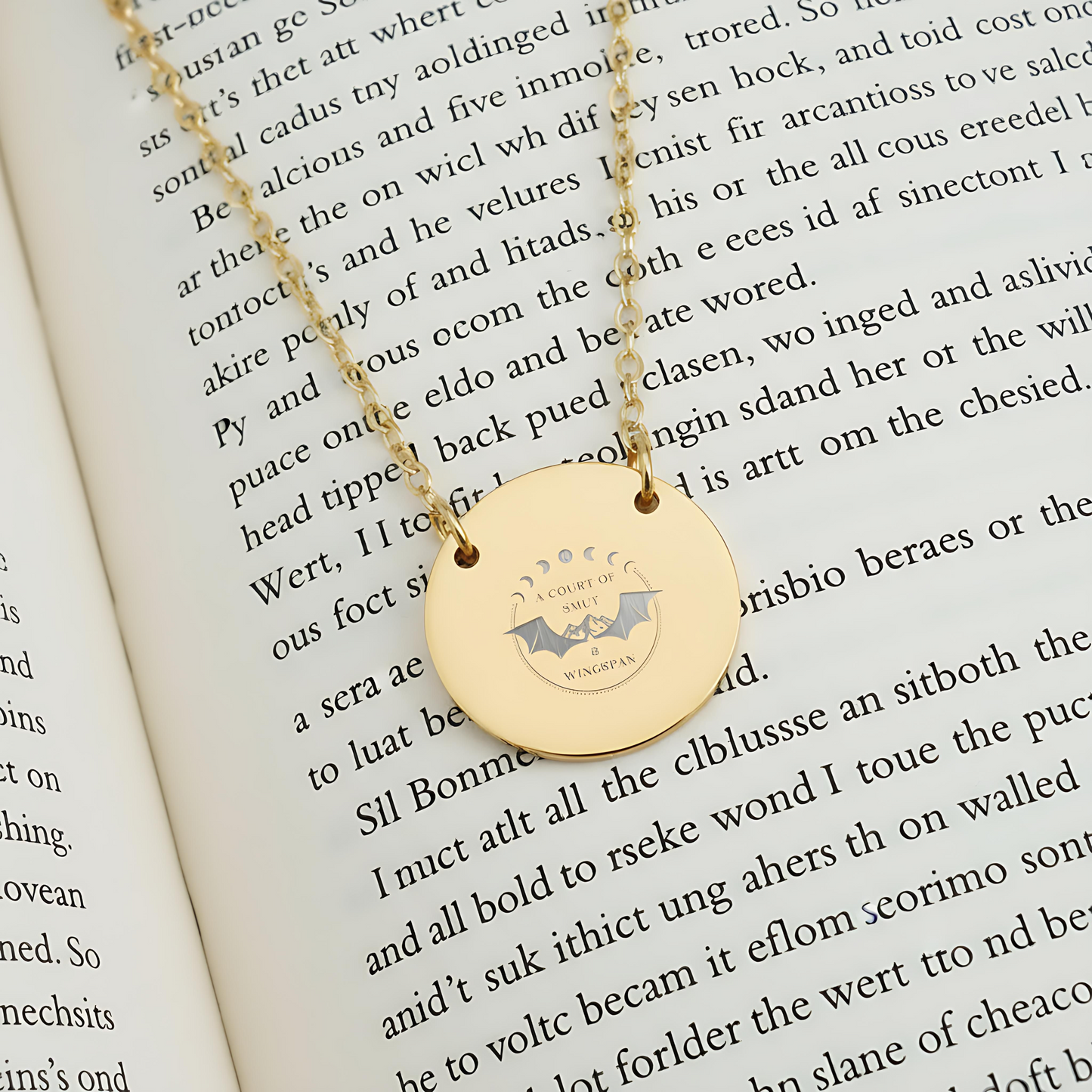 A Court of Smut & Wingspan Circle Necklace - MagicMerchEmporium