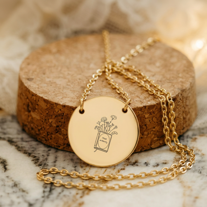 Most Ardently Book Circle Necklace