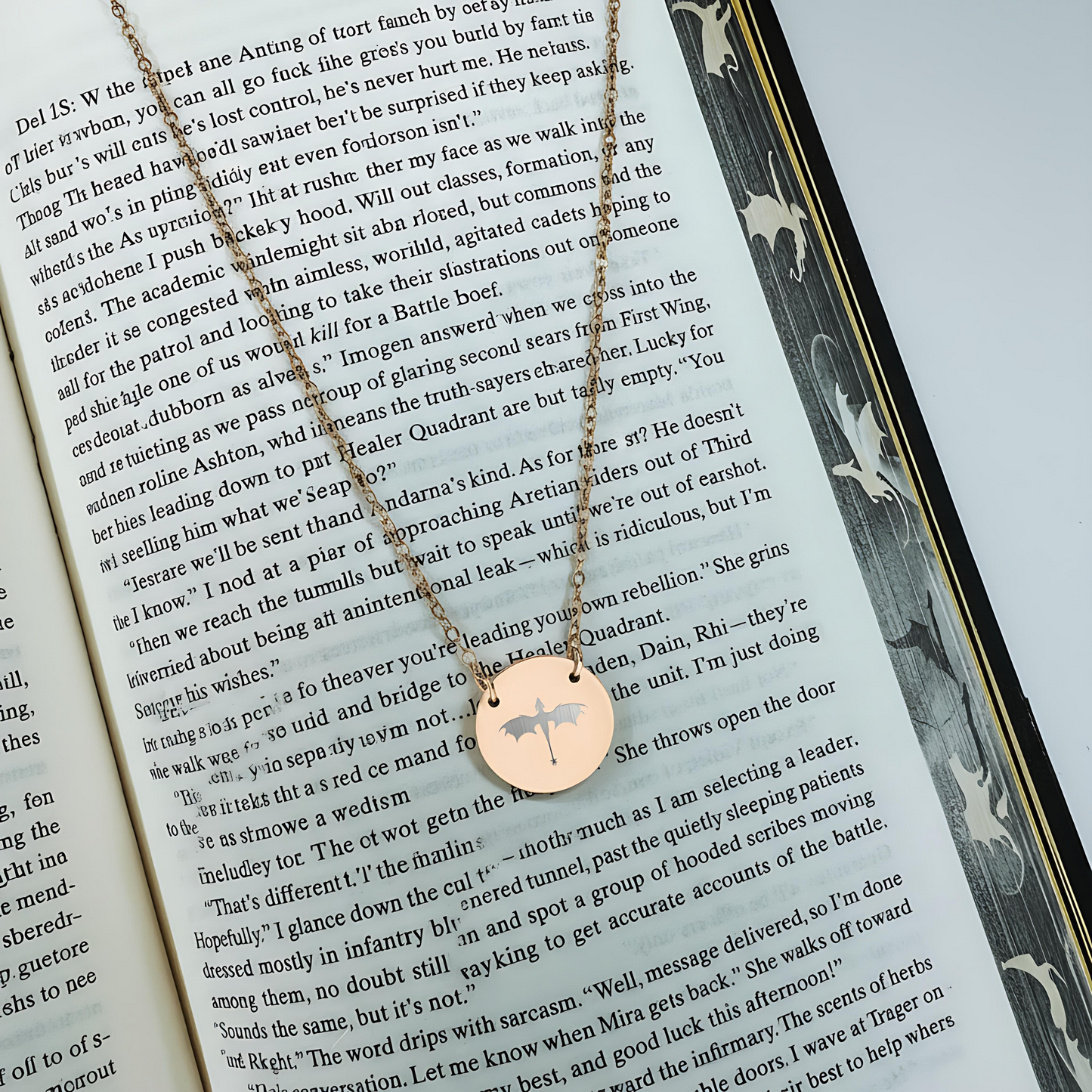 Tairn Dragon Circle Necklace