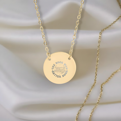 The Book Was Better Circle Necklace