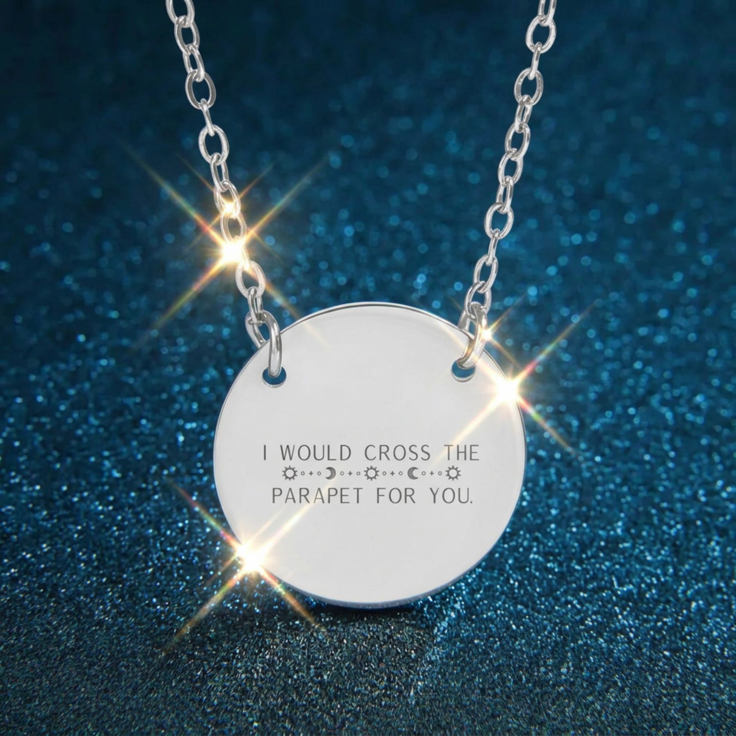 I Would Cross The Parapet Circle Necklace