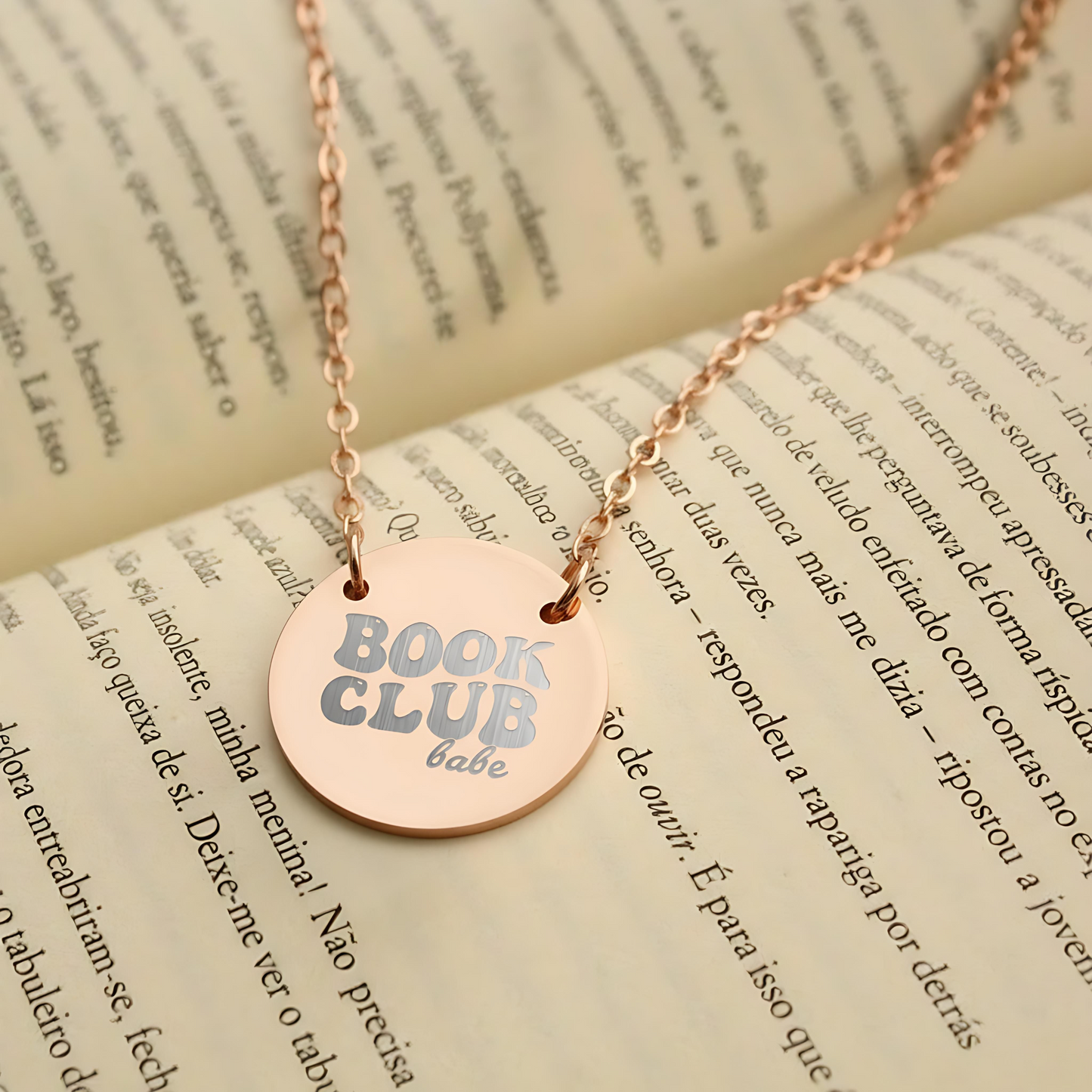 Book Club Babe Circle Necklace - MagicMerchEmporium