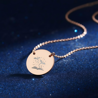Empyrean Dragon Story Circle Necklace