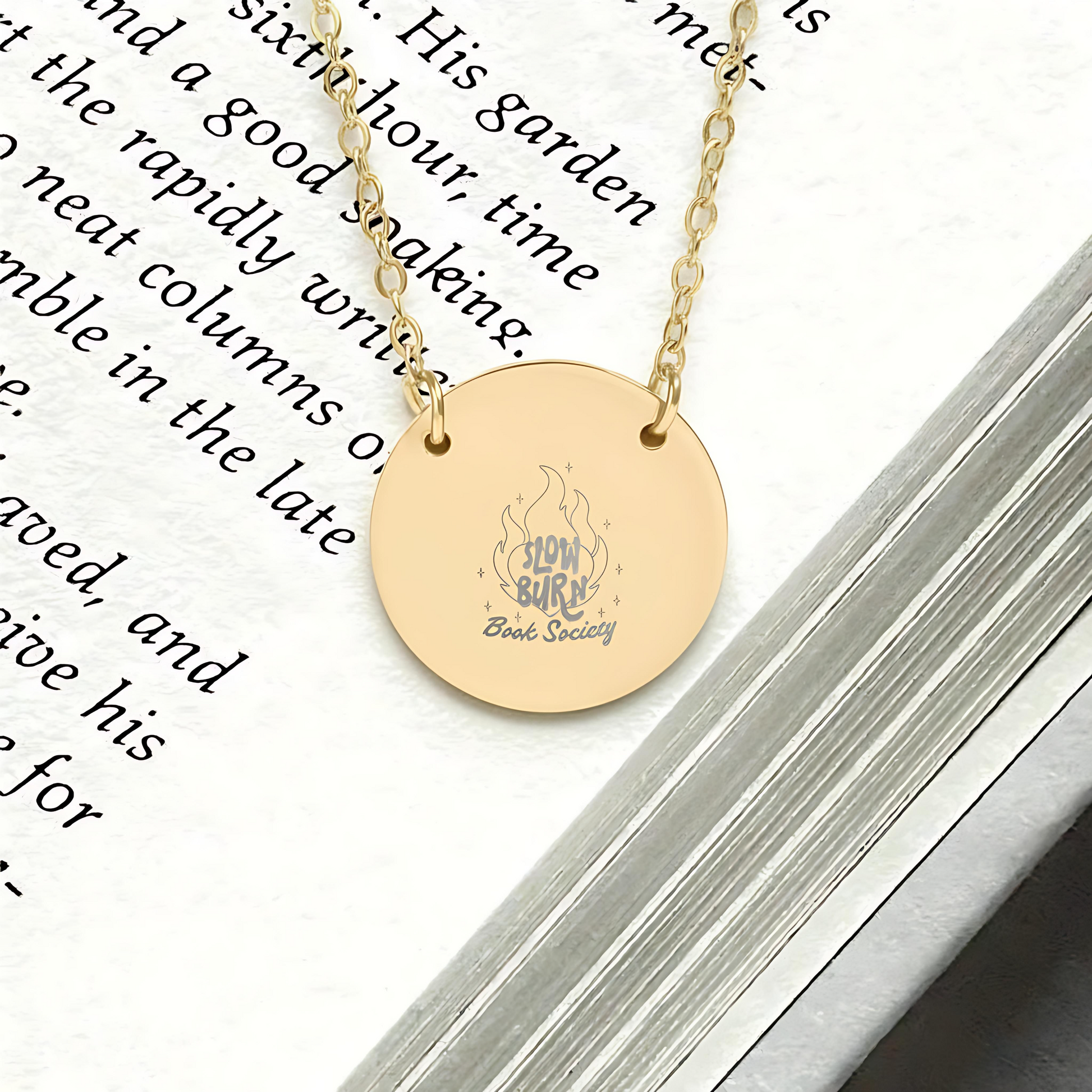 Slow Burn Book Society Circle Necklace - MagicMerchEmporium