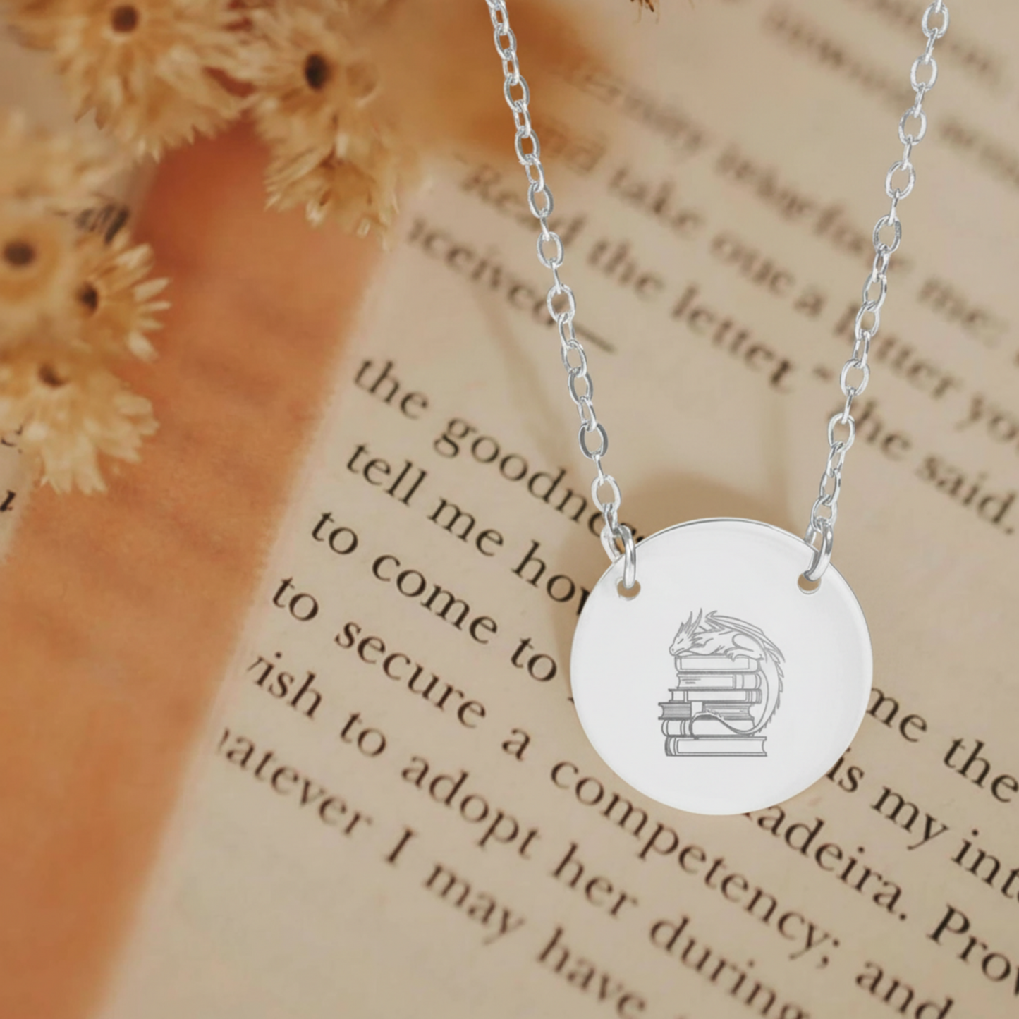 Literary Dragon Hoard Circle Necklac