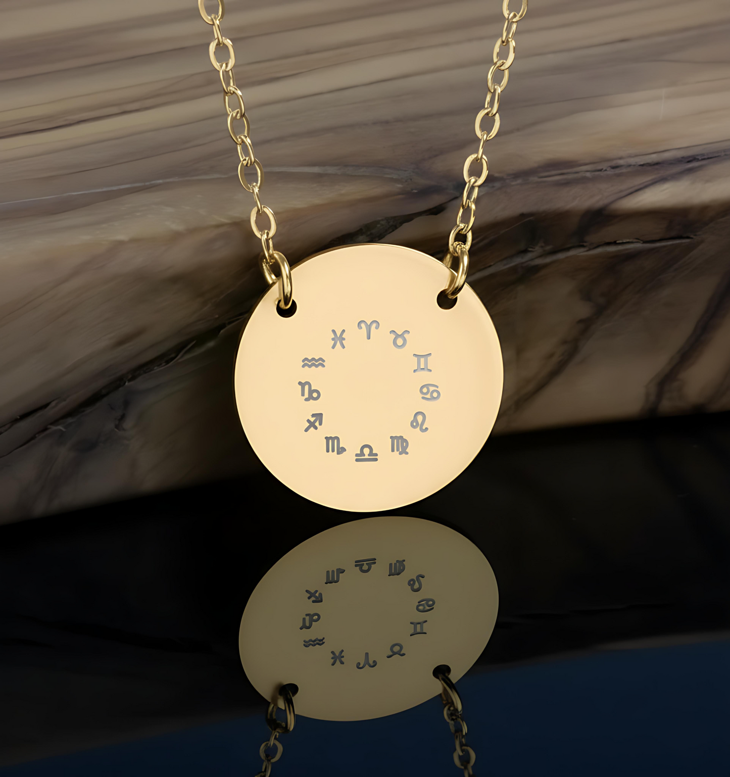 Zodiac Signs Circle Necklace