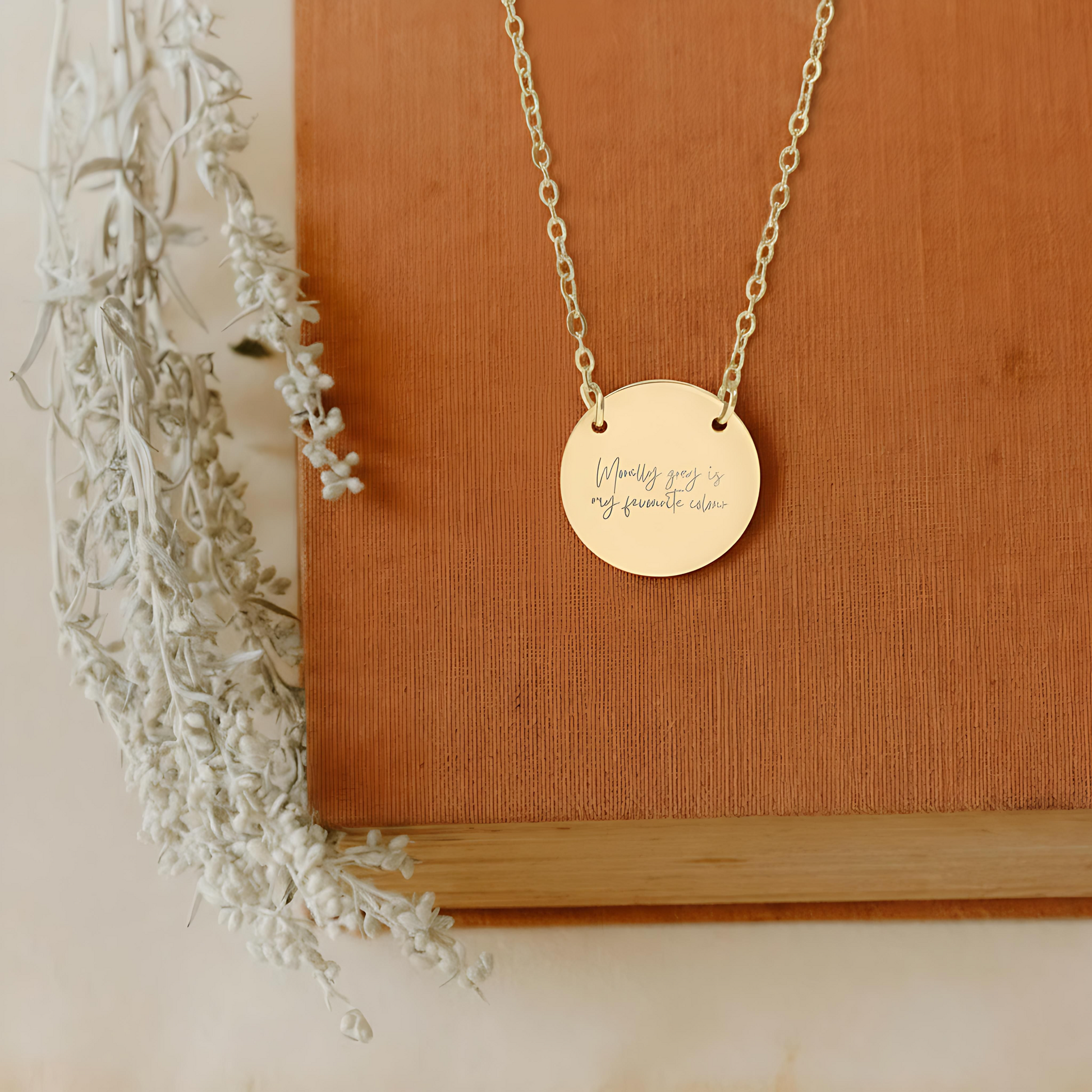 Bookish Morally Grey Quote Circle Necklace - MagicMerchEmporium