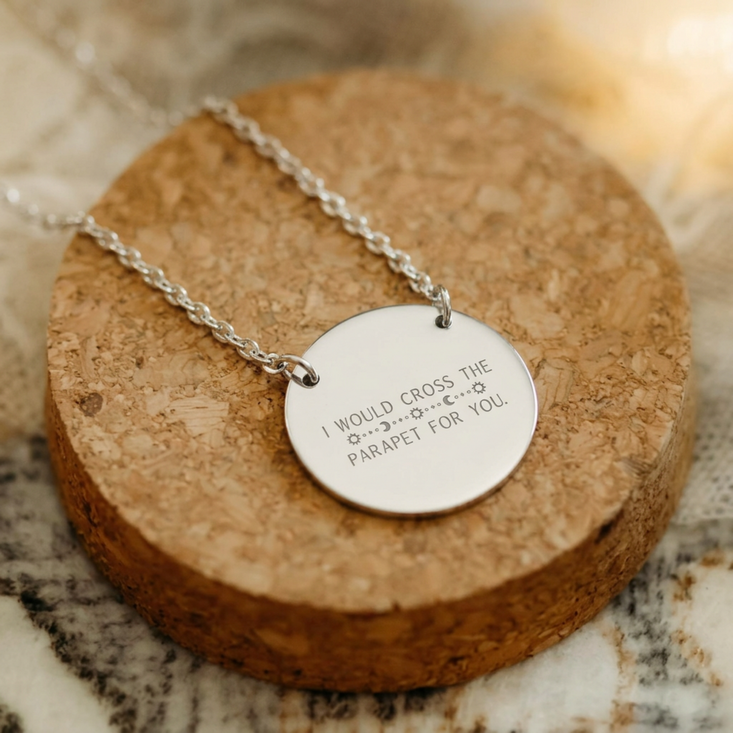 I Would Cross The Parapet Circle Necklace