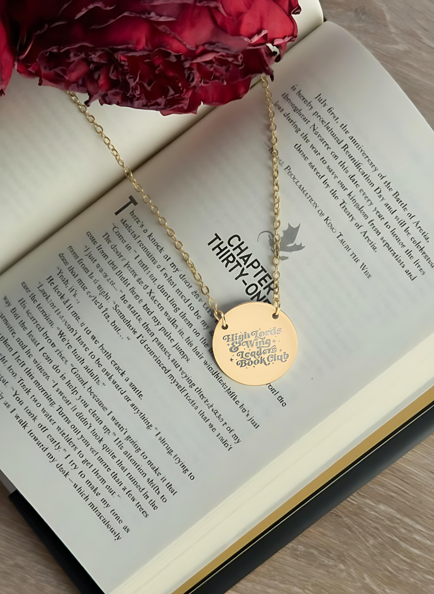 High Lords and Wing Leaders Book Club Circle Necklace