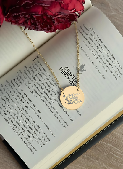 High Lords and Wing Leaders Book Club Circle Necklace