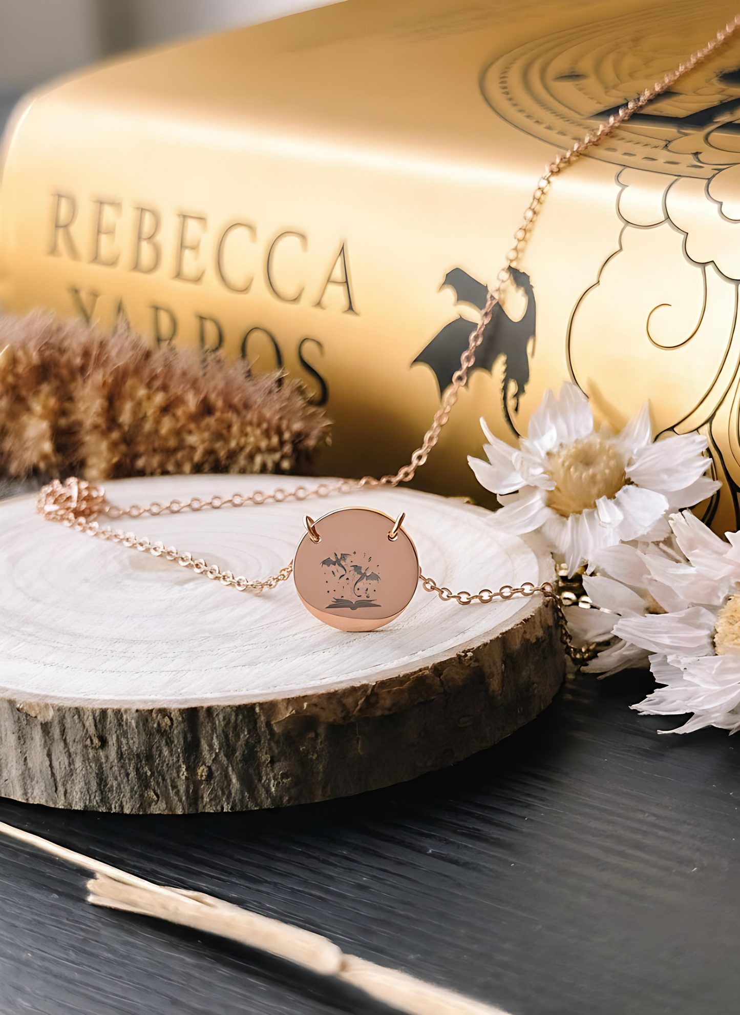 Empyrean Dragon Story Circle Necklace