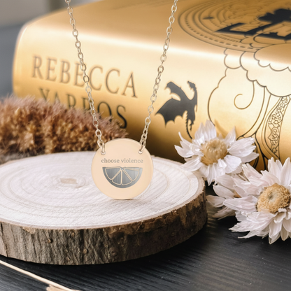 Choose Violence Circle Necklace