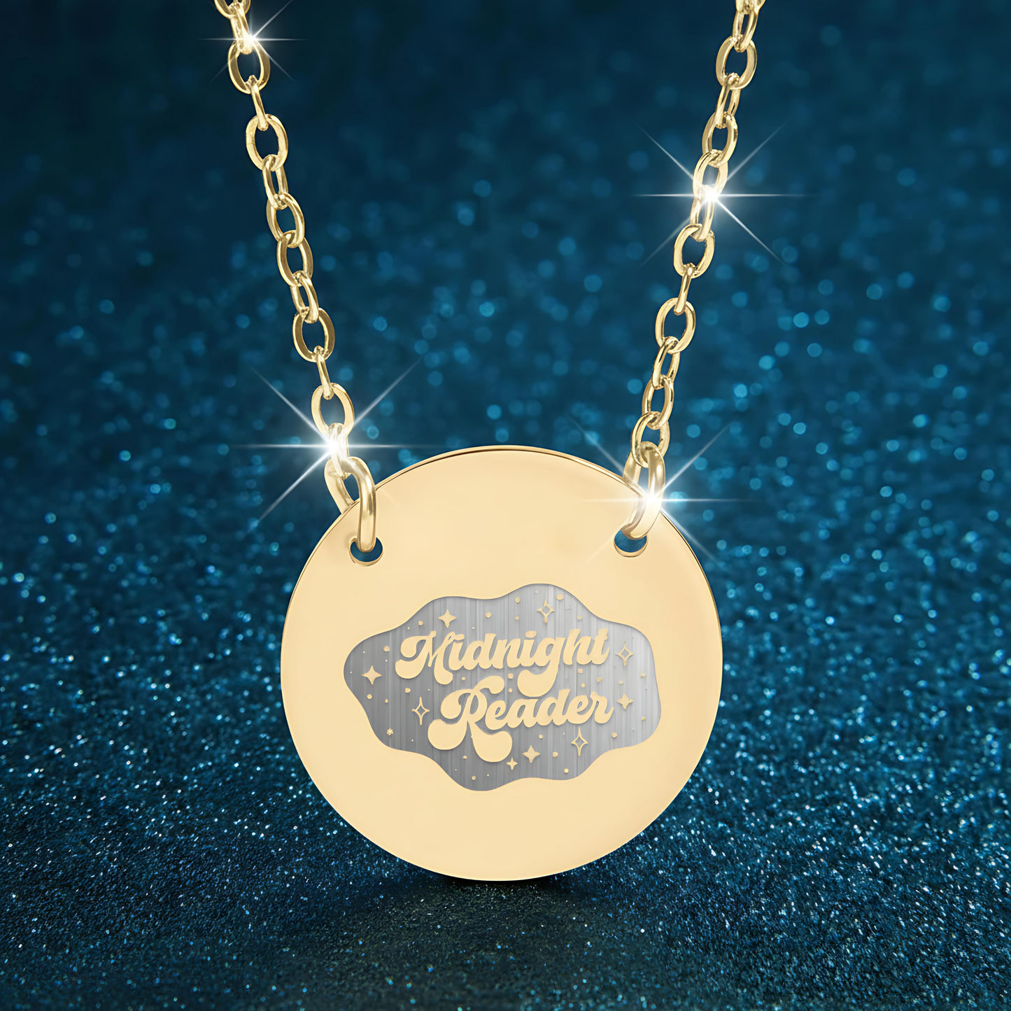 Midnight Reader Circle Necklace