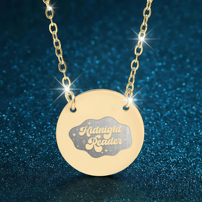 Midnight Reader Circle Necklace