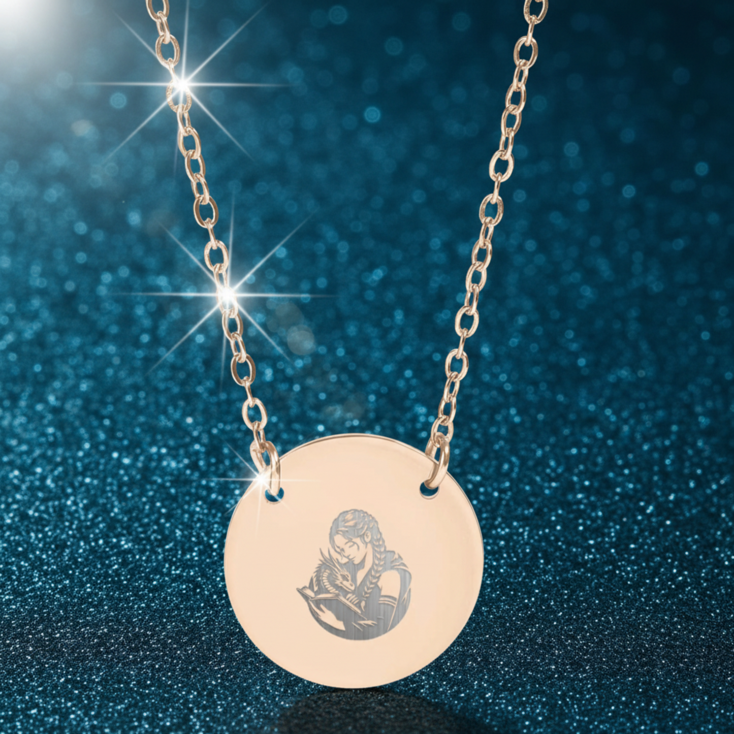 Dragon Reader Circle Necklace