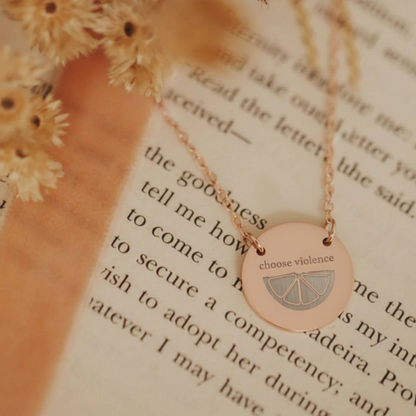 Choose Violence Circle Necklace