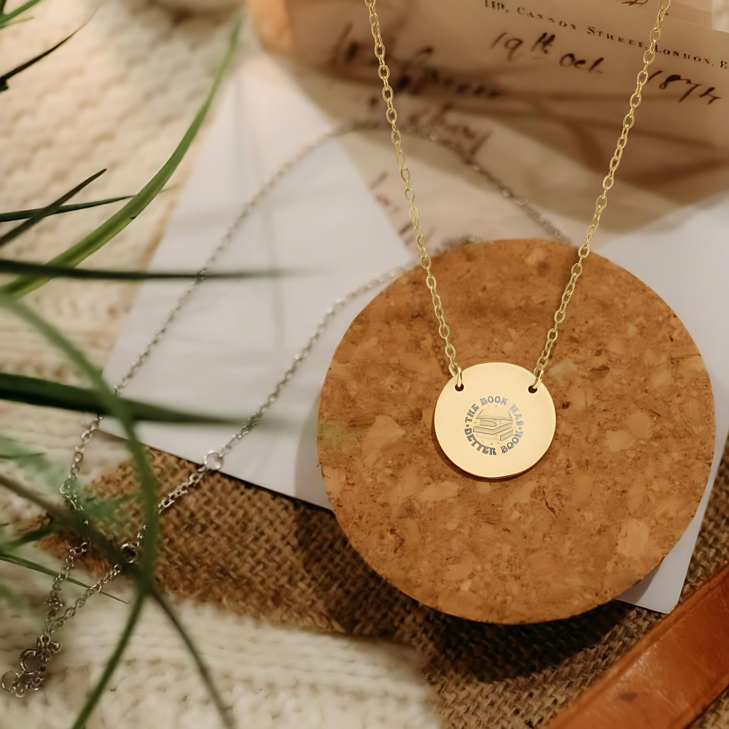 The Book Was Better Circle Necklace