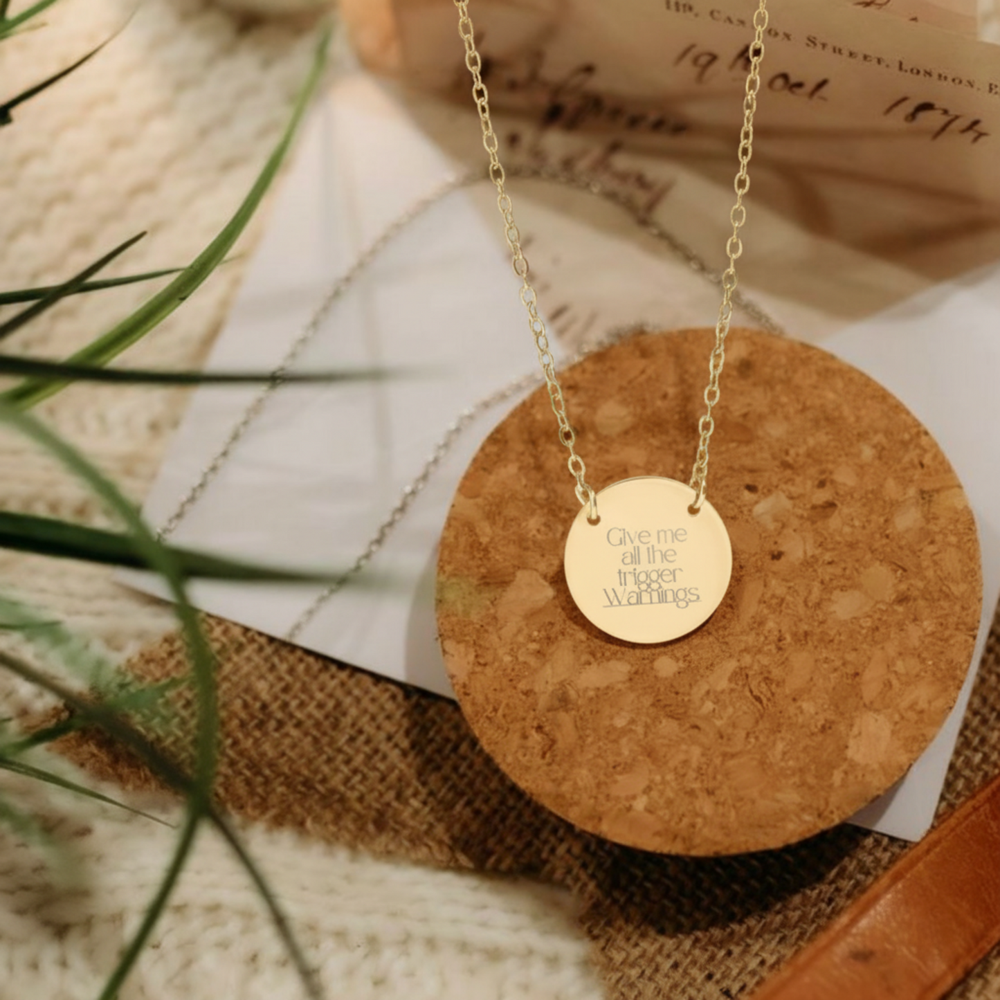 Trigger Warning Circle Necklace