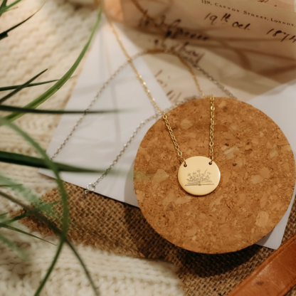 Blooming Books Circle Necklace