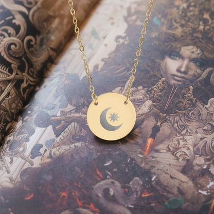 Starborn Crescent Circle Necklace