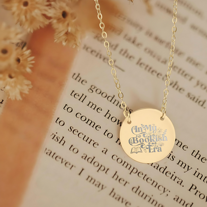 In My Bookish Era Circle Necklace