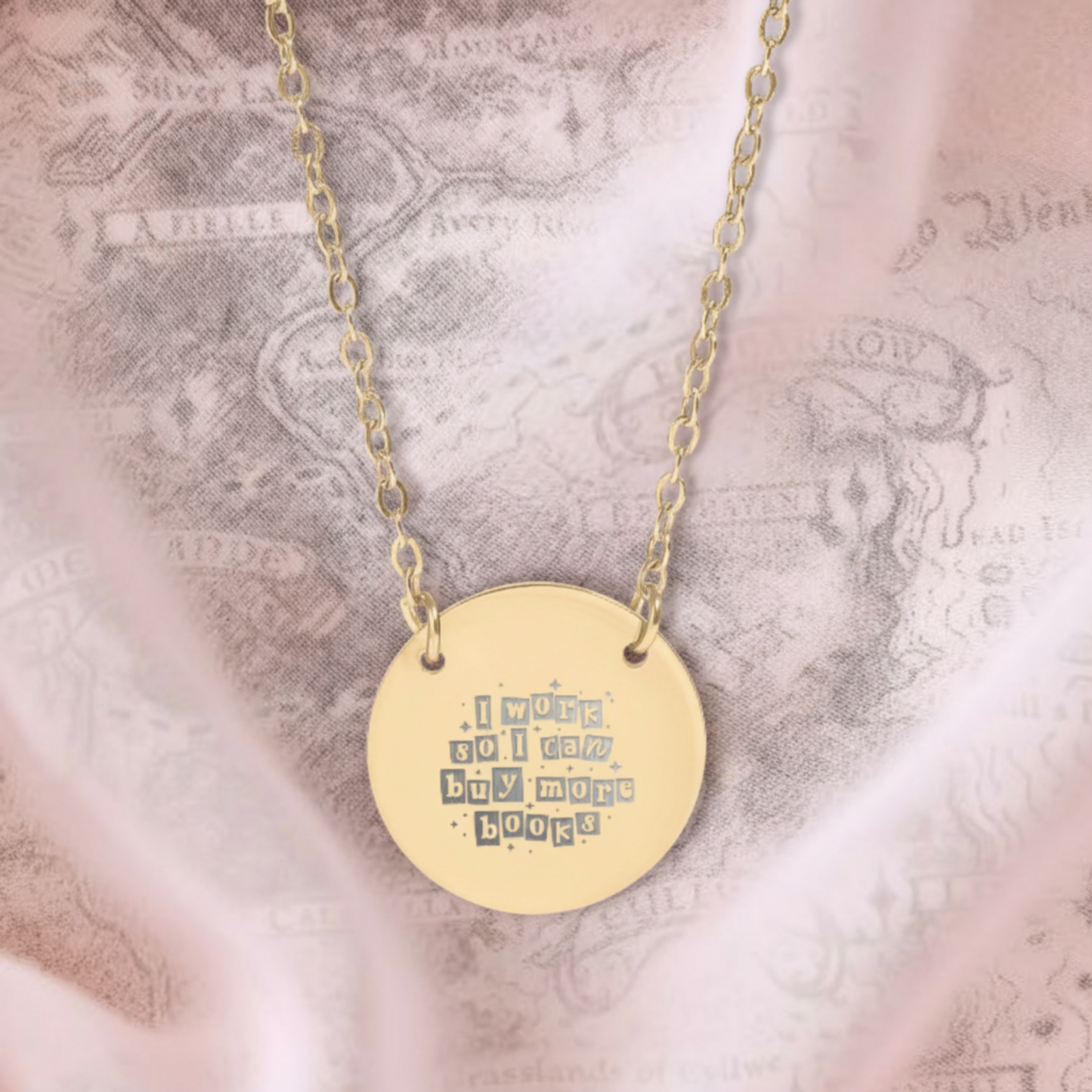 Buy More Books Circle Necklace