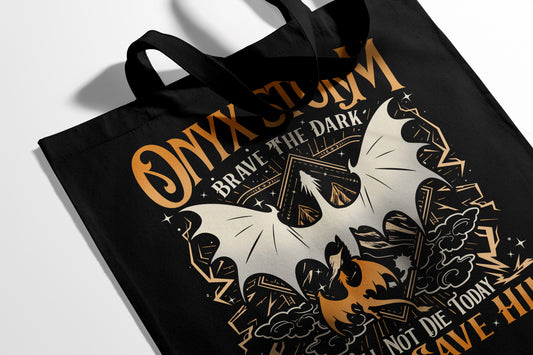 Onyx Storm Dragon Rider Tote Bag
