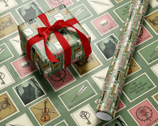 Spring Court Wrapping Paper - MagicMerchEmporium