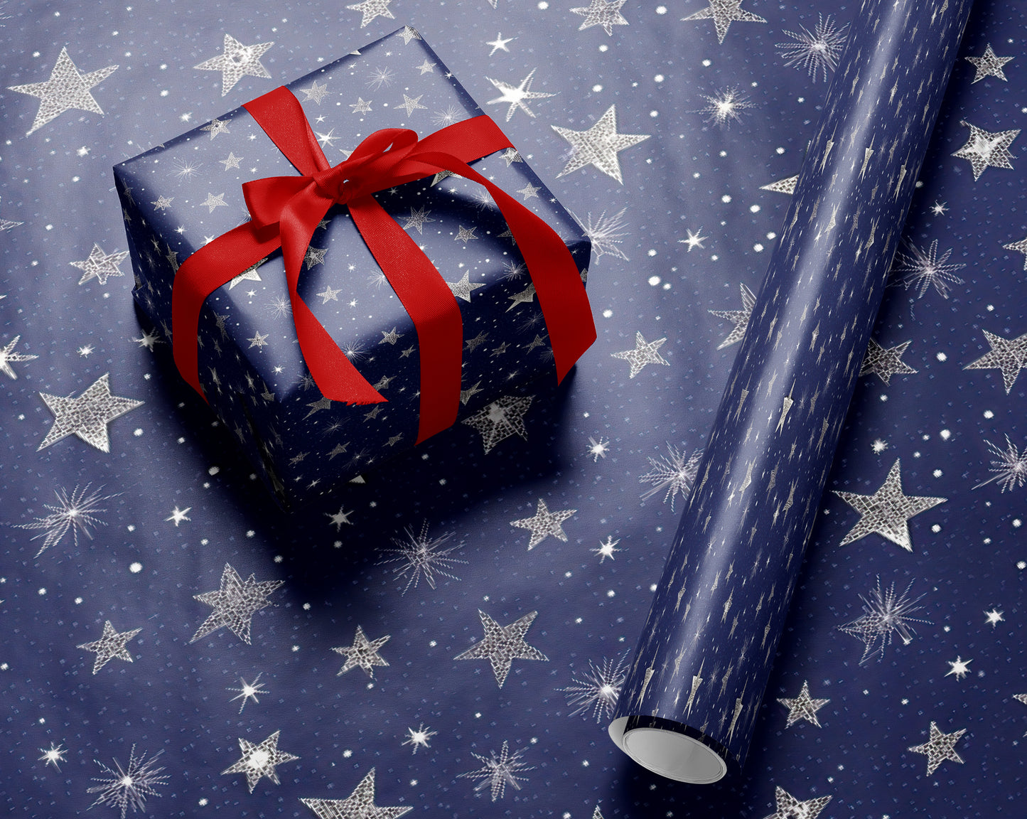 Stars Blue Sky Wrapping Paper