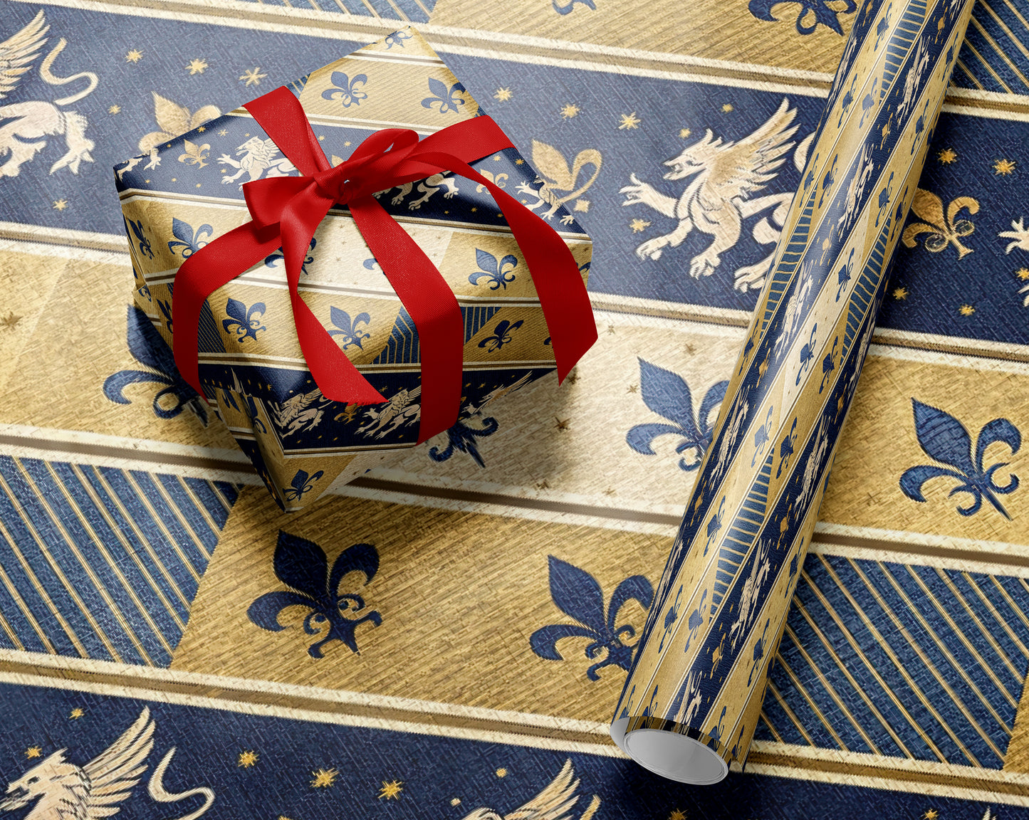 Fleur-de-Lis Medieval Wrapping Paper