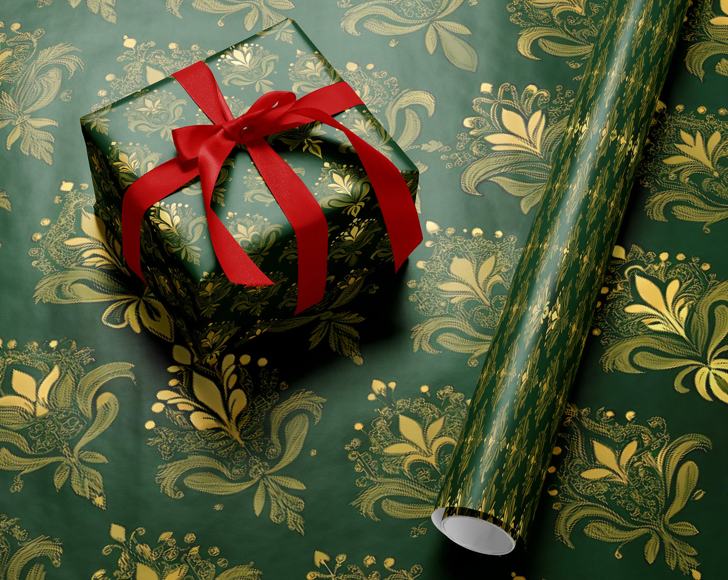 Vintage Gold Baroque Wrapping Paper