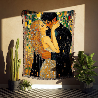 Gustav Klimt-Inspired ACOTAR Woven Blanket 🖤✨