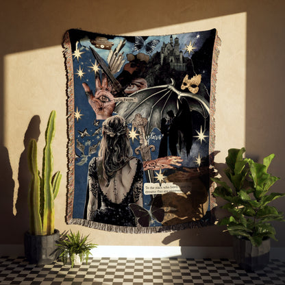 🌌 "Velaris Dreamscape" Woven Throw Blanket 🌌