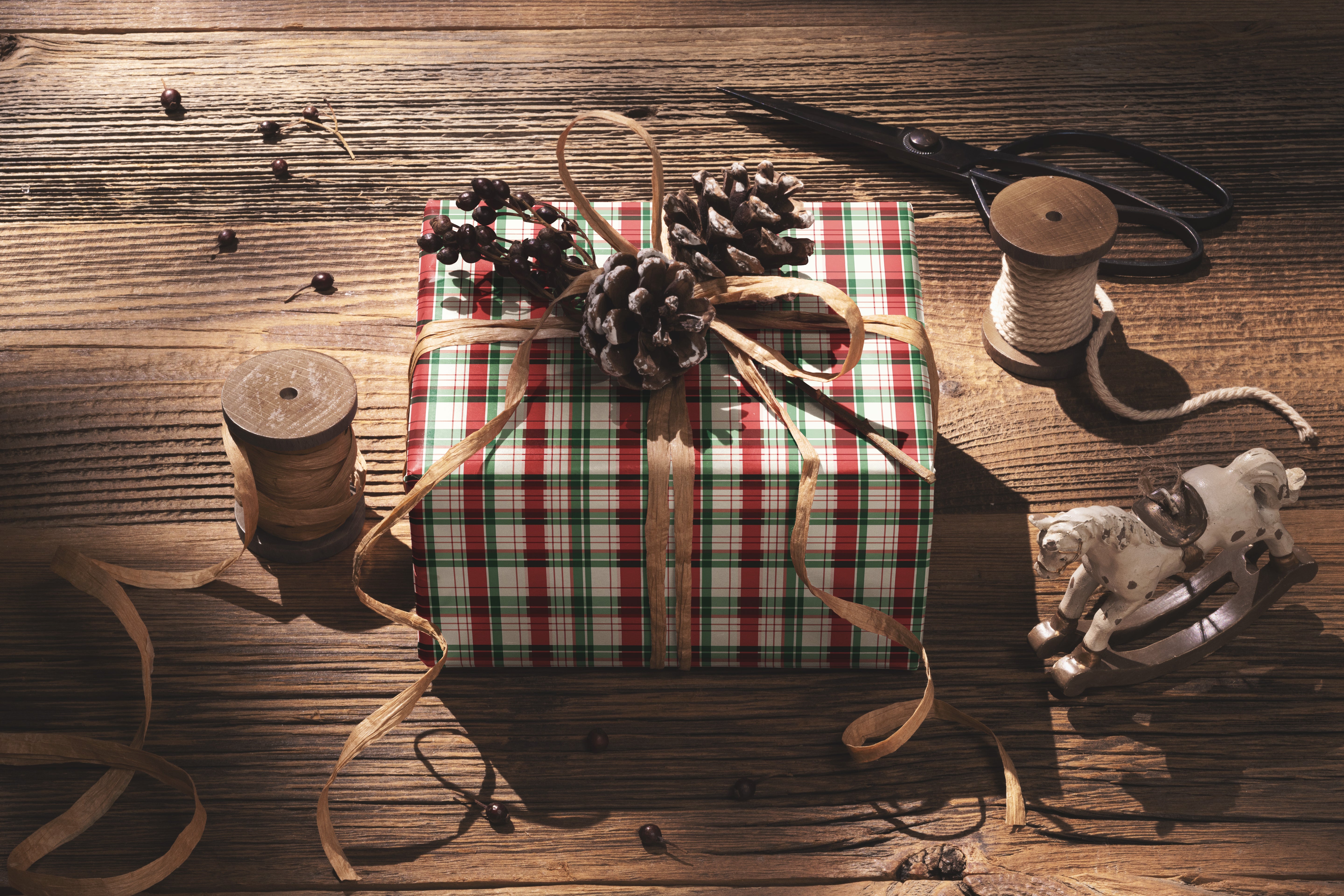 Rustic Tartan Wrapping Paper - MagicMerchEmporium