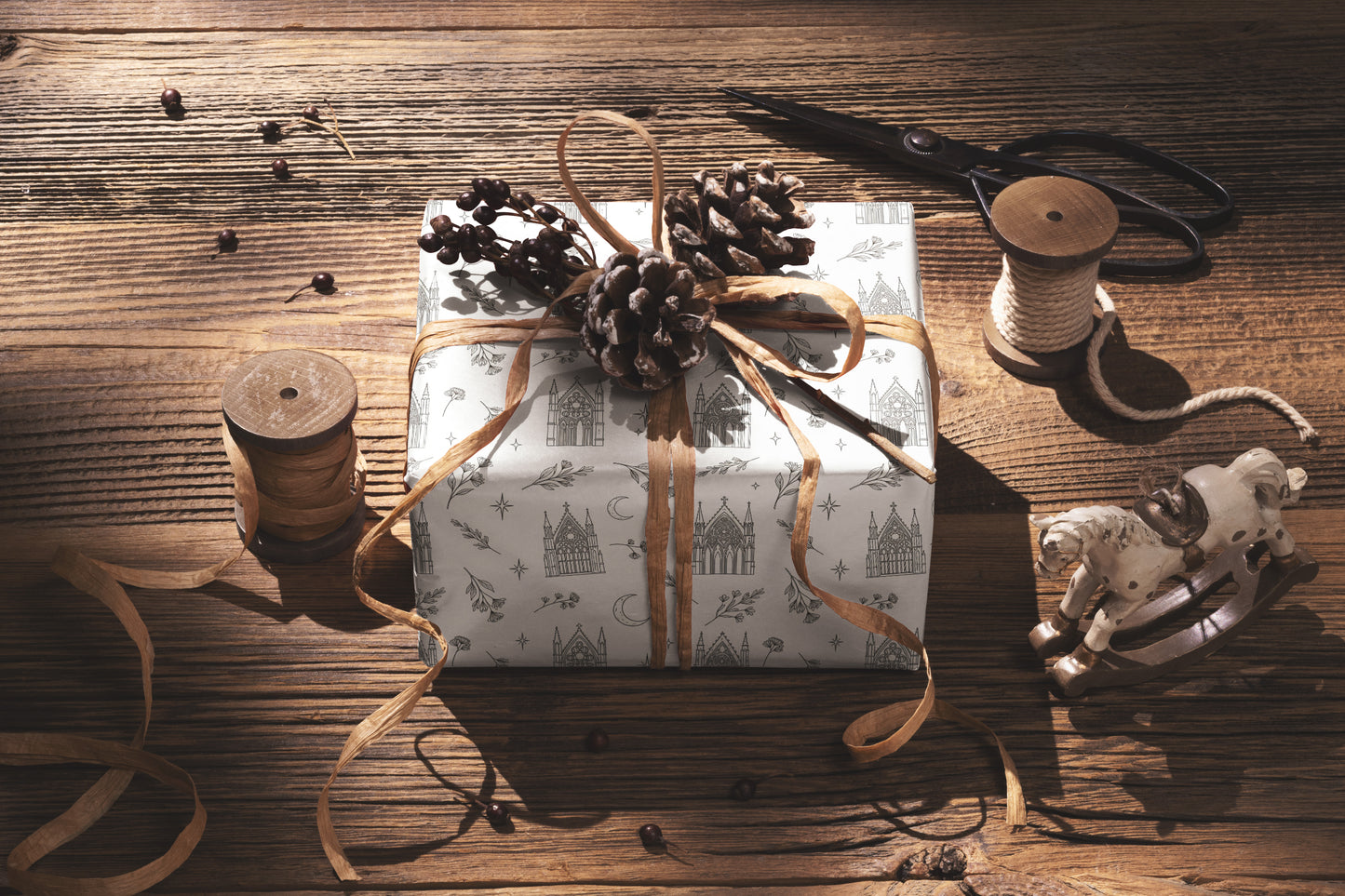 Moonlit Cathedral Wrapping Paper
