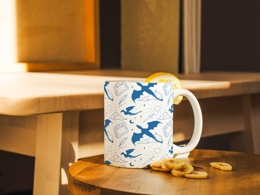 Fourth Wing Blue Dragon Mug