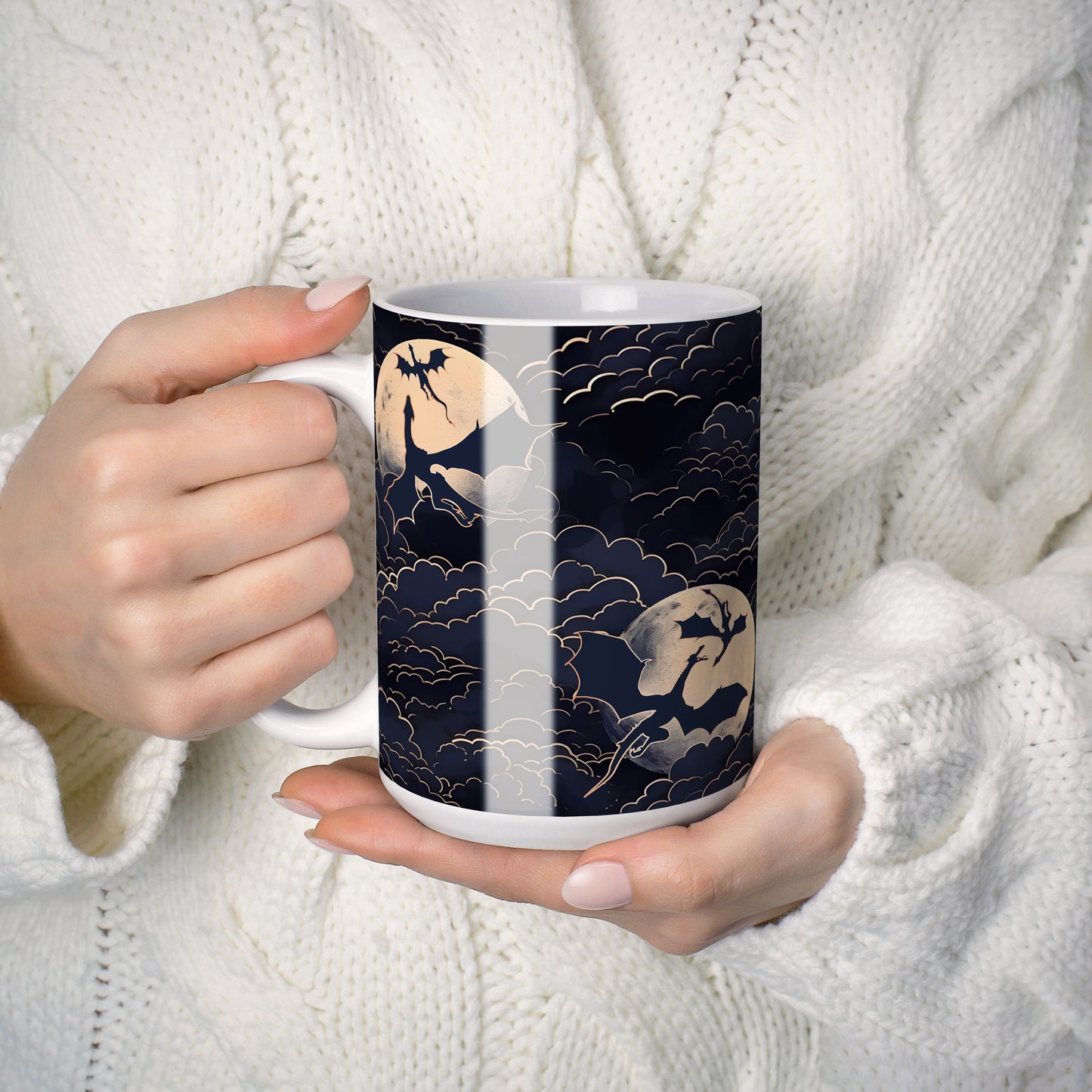 🌕 "Moonlit Dragon – Romantasy Mug" 🐉✨