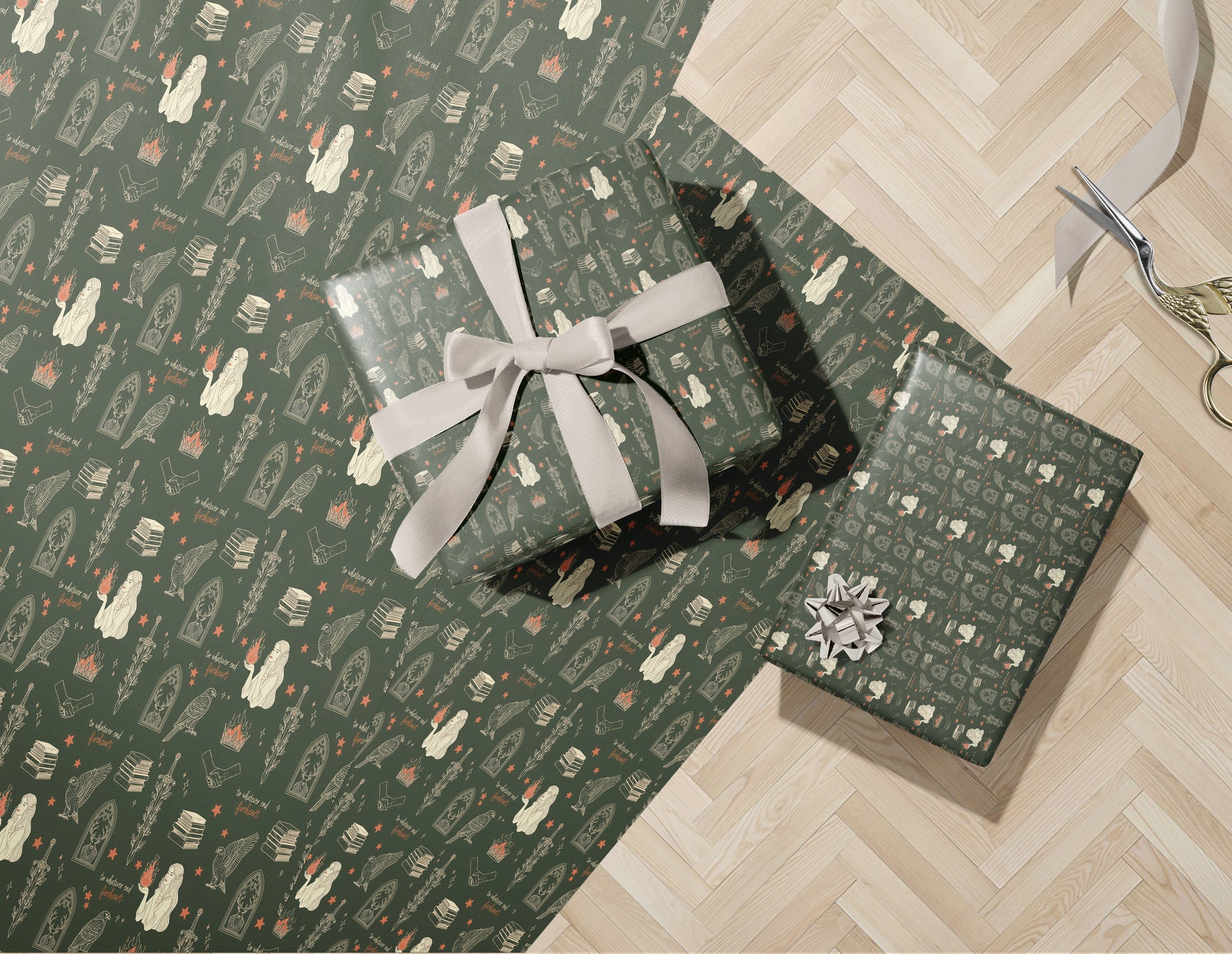 Light Green Aelin Galathynius Wrapping Paper - MagicMerchEmporium