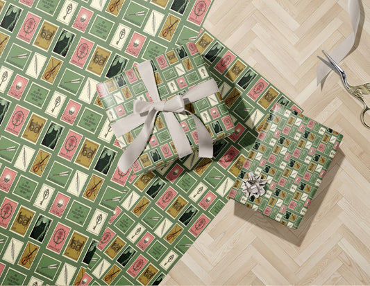 Spring Court Wrapping Paper - MagicMerchEmporium