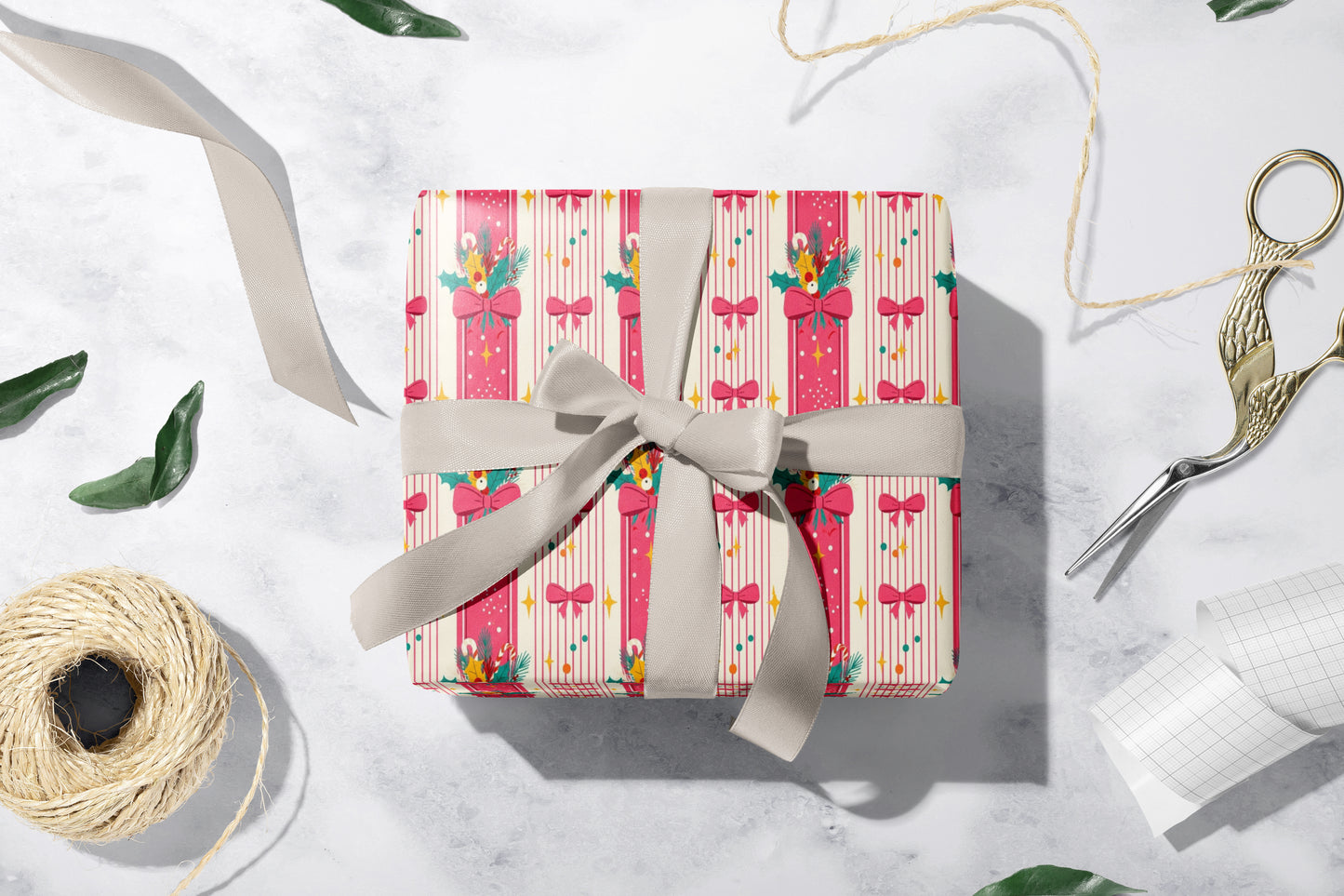 Festive Pink Wrapping Paper