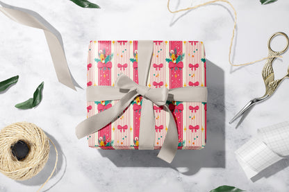 Festive Pink Wrapping Paper