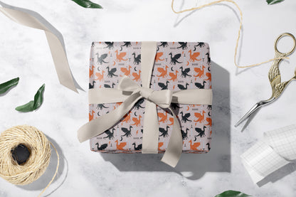 BookTok Dragon Wrapping Paper - MagicMerchEmporium