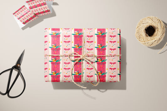 Festive Pink Wrapping Paper