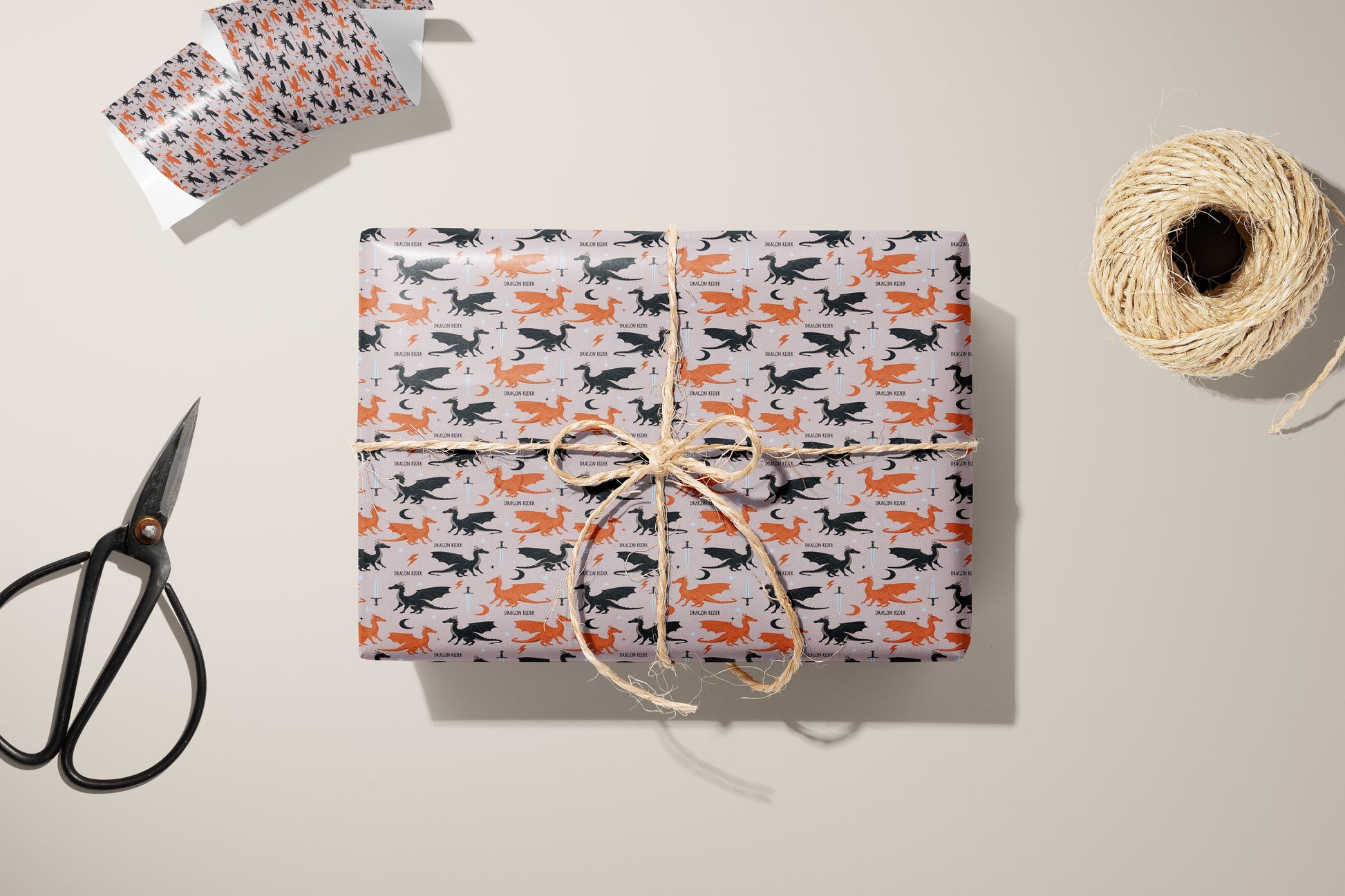 BookTok Dragon Wrapping Paper - MagicMerchEmporium